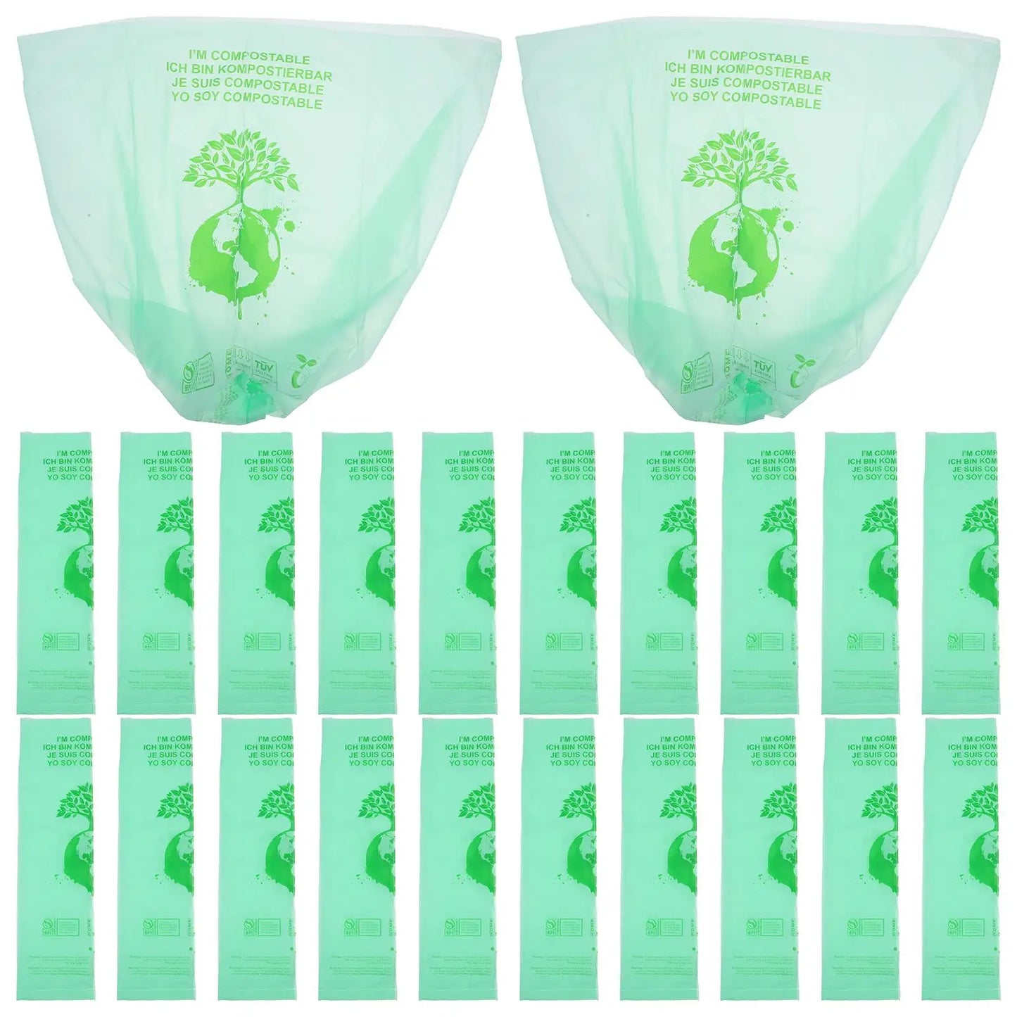 50 Pcs Environmentally Friendly Garbage Bags Biodegradable Corn Starch Pet Waste Compostable Poop Bags Dog Cat Supplies